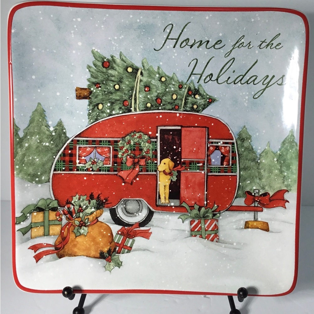 Salad Dessert Plate Susan WInget Certified Home for Christmas 8.5” New!